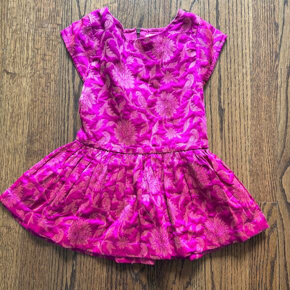 Peek Toddler Girl's Purple Fancy Special Occasion Short Sleeve Floral Dress 2-3 - Picture 1 of 7